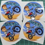 Stickers DTF UV para motos, bicis y talleres