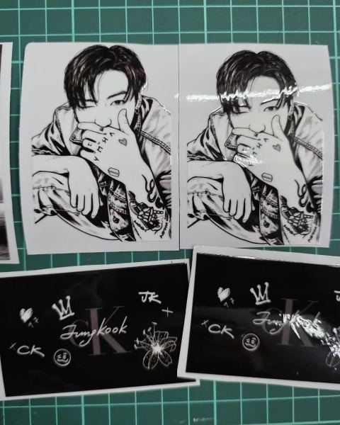 Stickers DTF UV de fan art