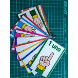Tarjetas didácticas de números y colores