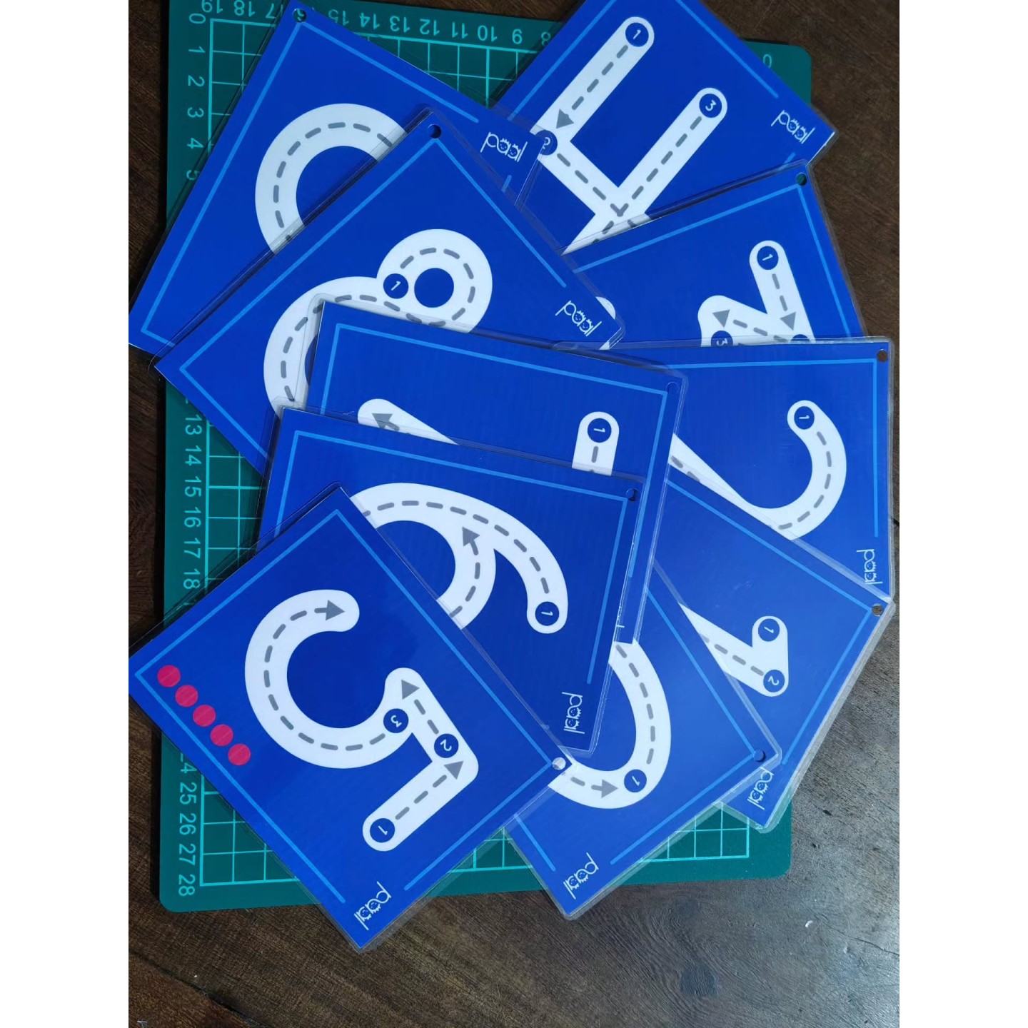 Tarjetas didácticas de letras