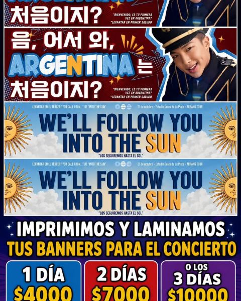 Banners impresos y laminados para recitales