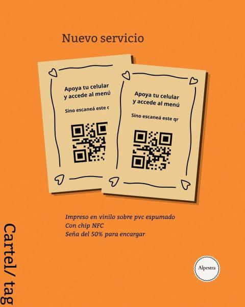 Cartel personalizado con NFC