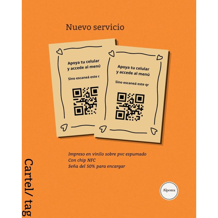 Cartel personalizado con NFC