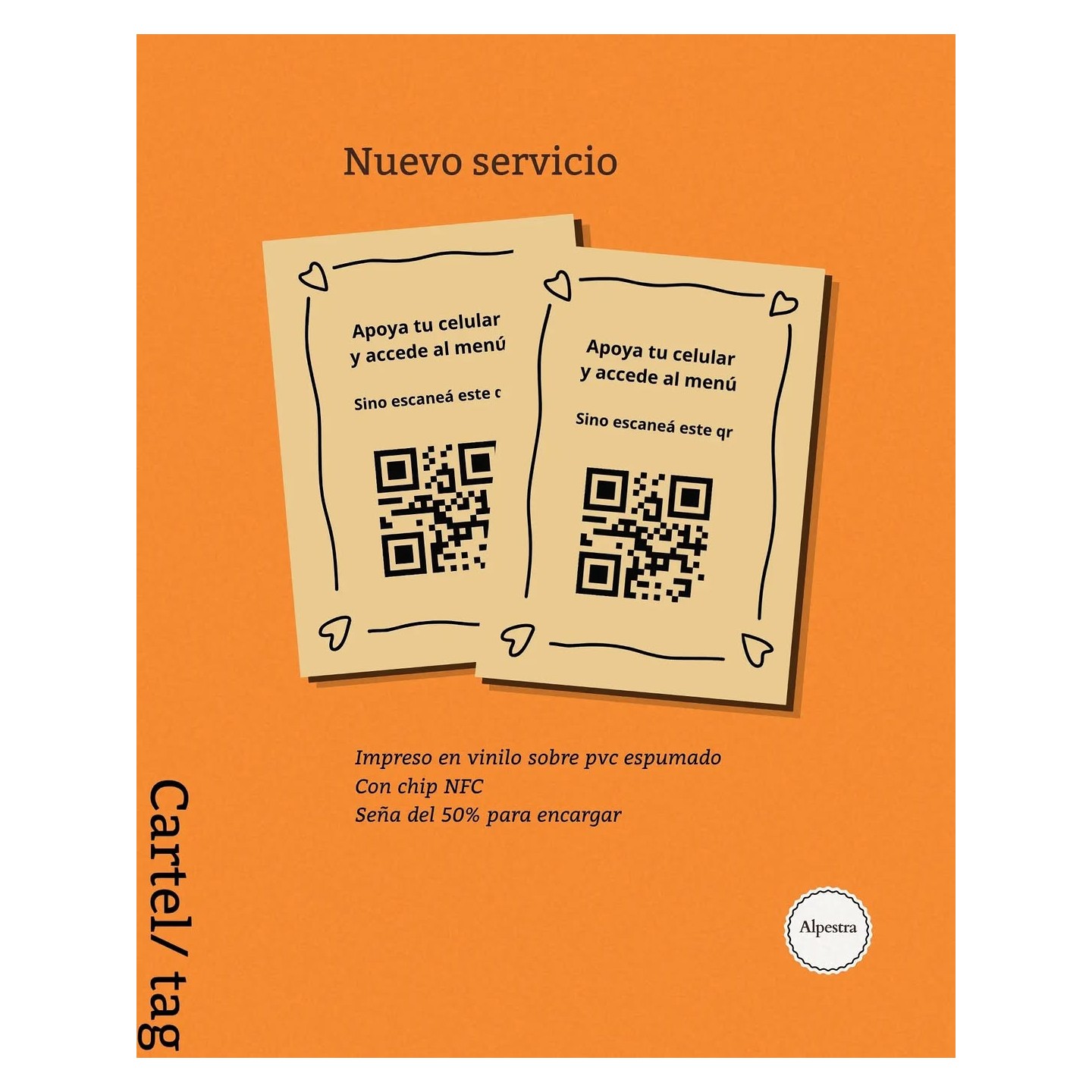 Cartel personalizado con NFC