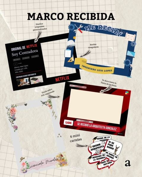 Marco personalizado para recibida
