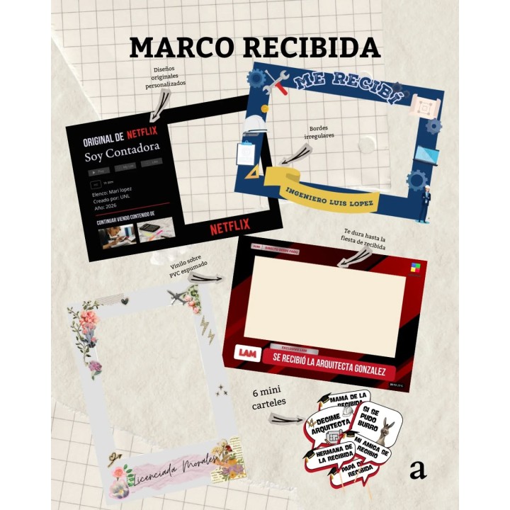 Marco personalizado para recibida