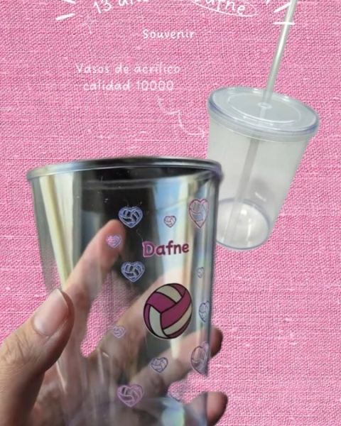 Vasos de acrílico personalizados