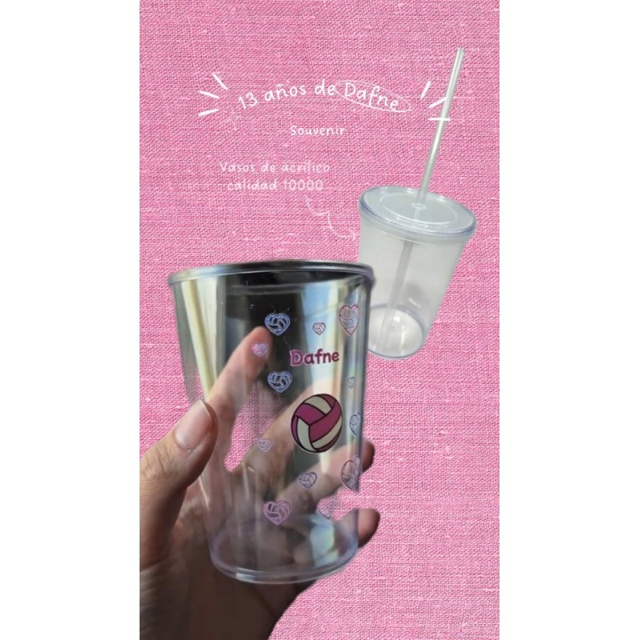 Vasos de acrílico personalizados