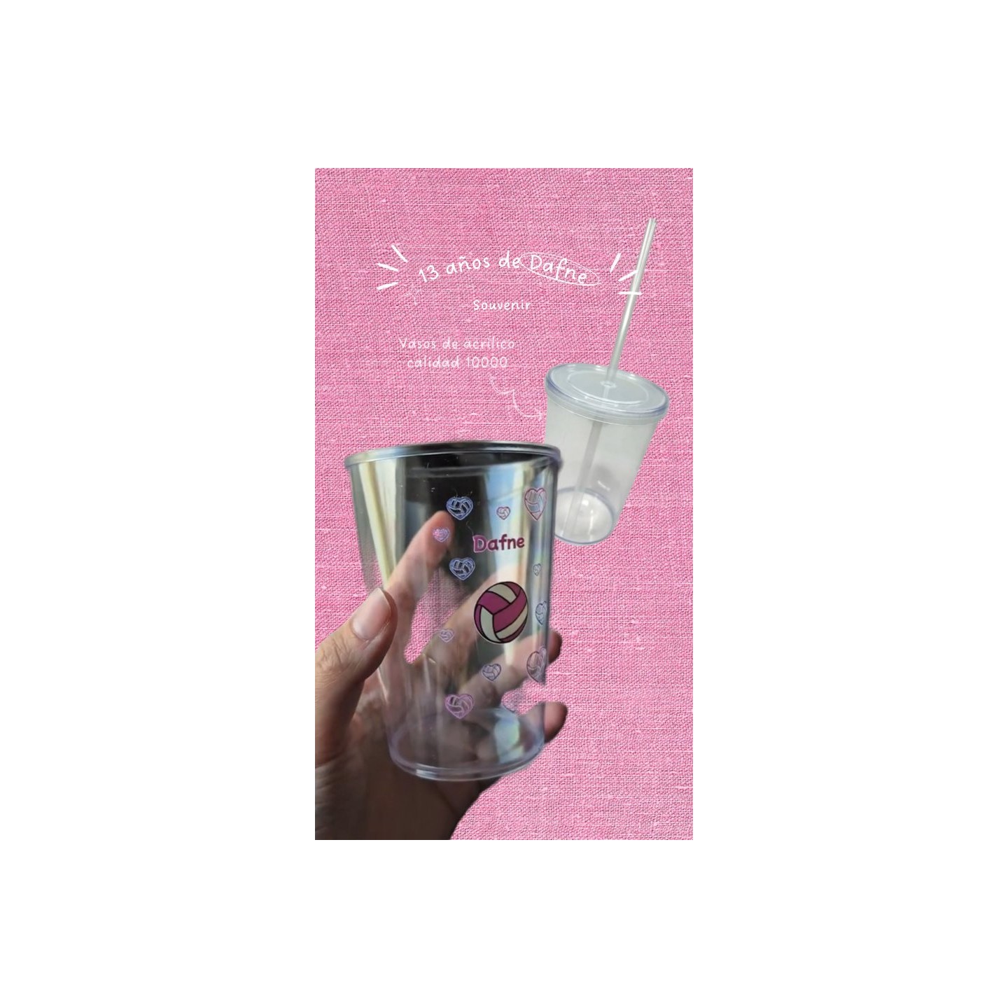 Vasos de acrílico personalizados