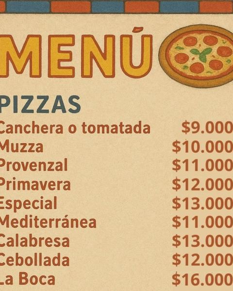 Pizzas caseras