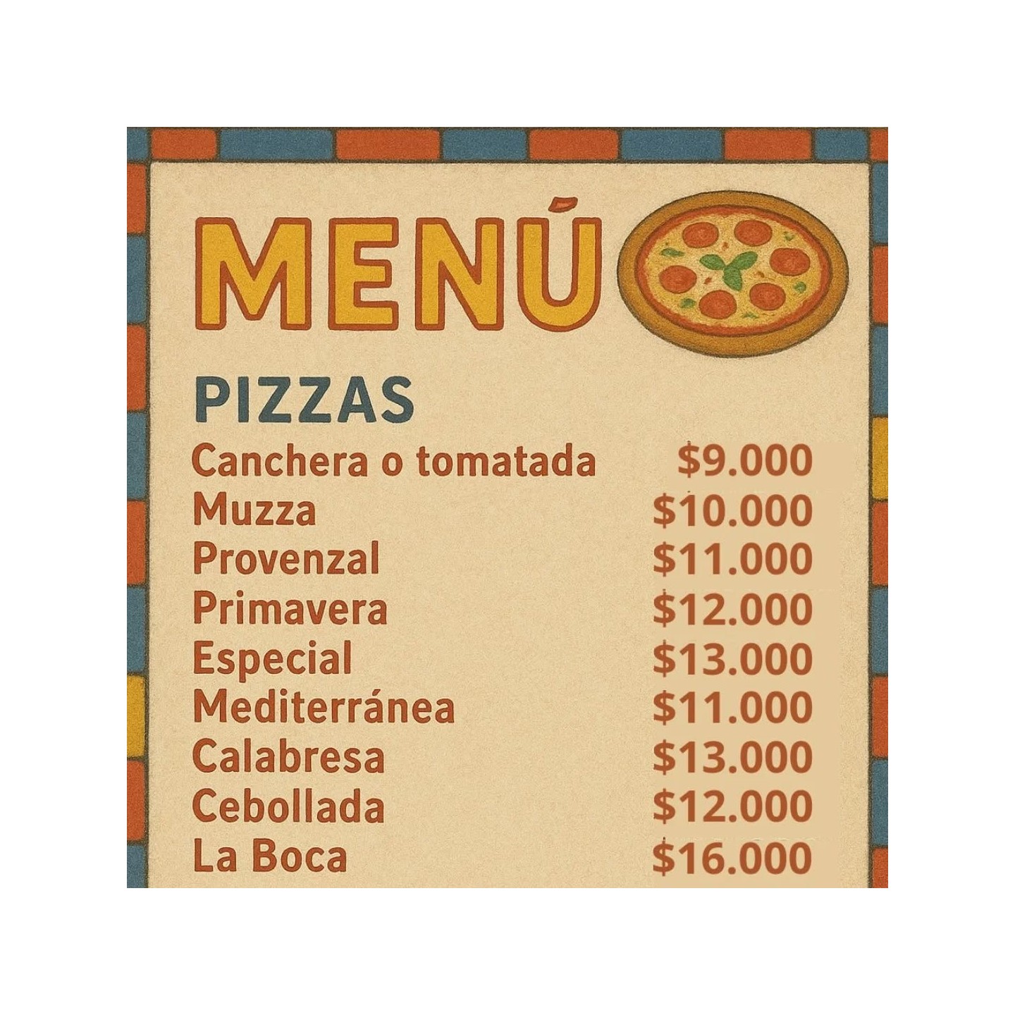 Pizzas caseras