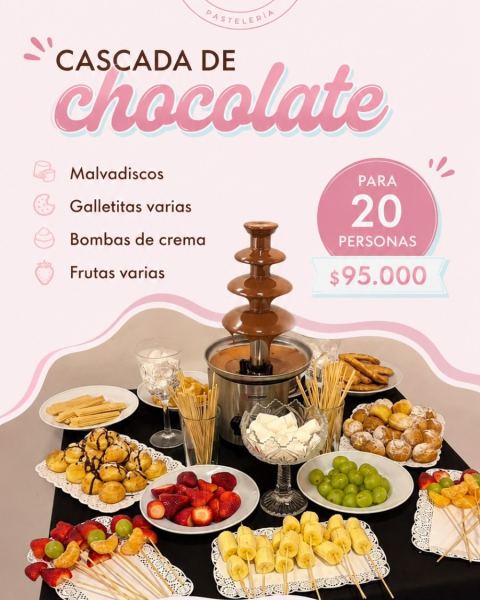 Cascada de chocolate para eventos
