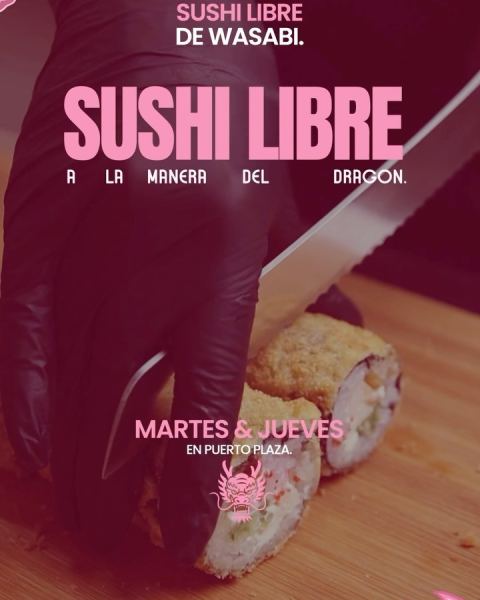 Sushi libre en Puerto Plaza