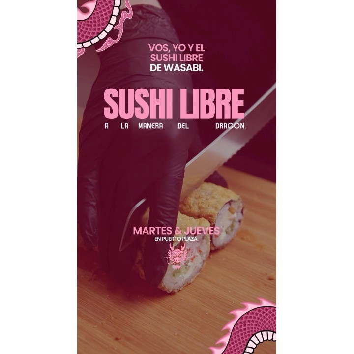 Sushi libre en Puerto Plaza