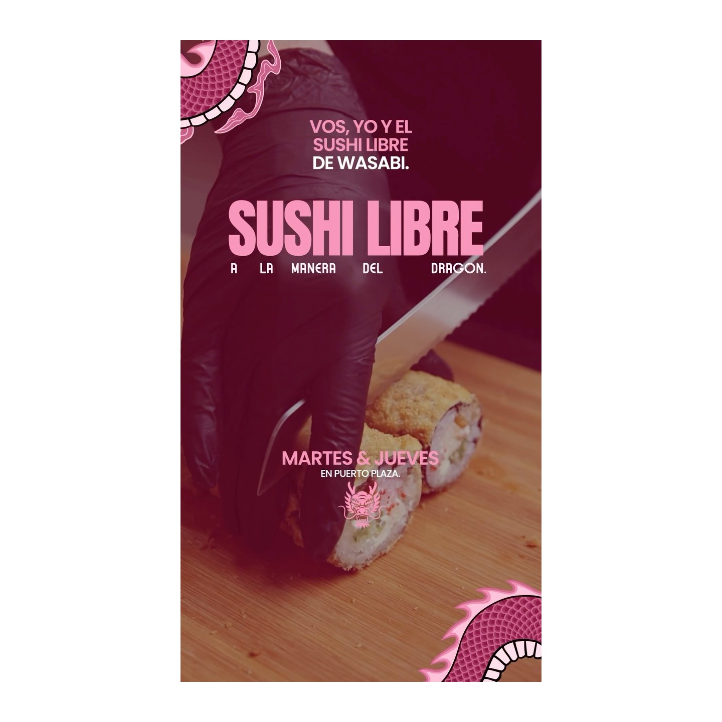 Sushi libre en Puerto Plaza