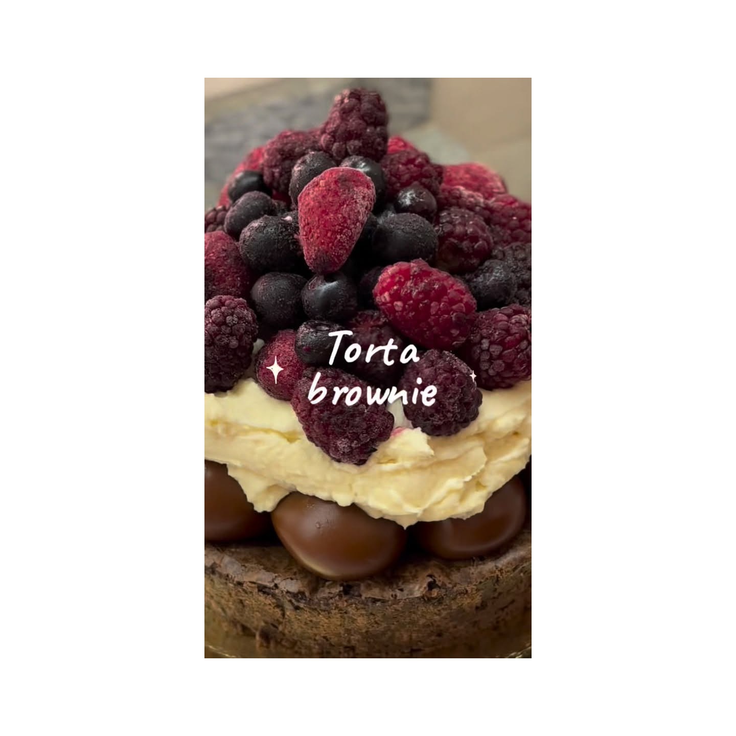 Brownie con frutos rojos