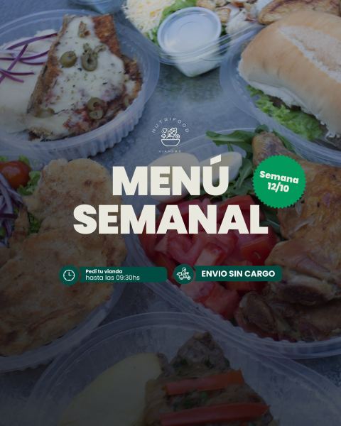 Viandas saludables con menú semanal
