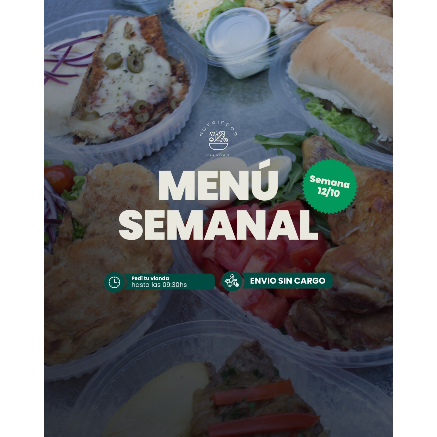 Viandas saludables con menú semanal
