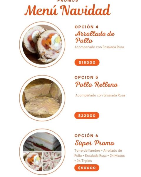 Menú de fiestas por encargo