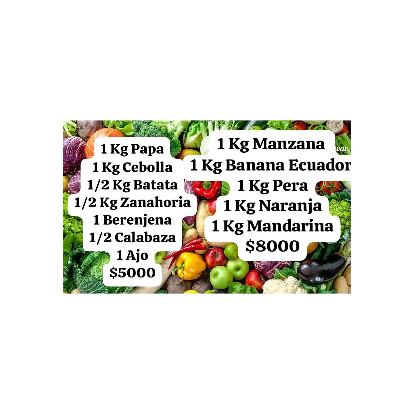 Bolsones de frutas y verduras