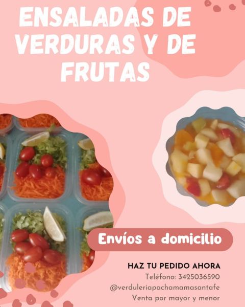 Ensaladas de verduras y de frutas