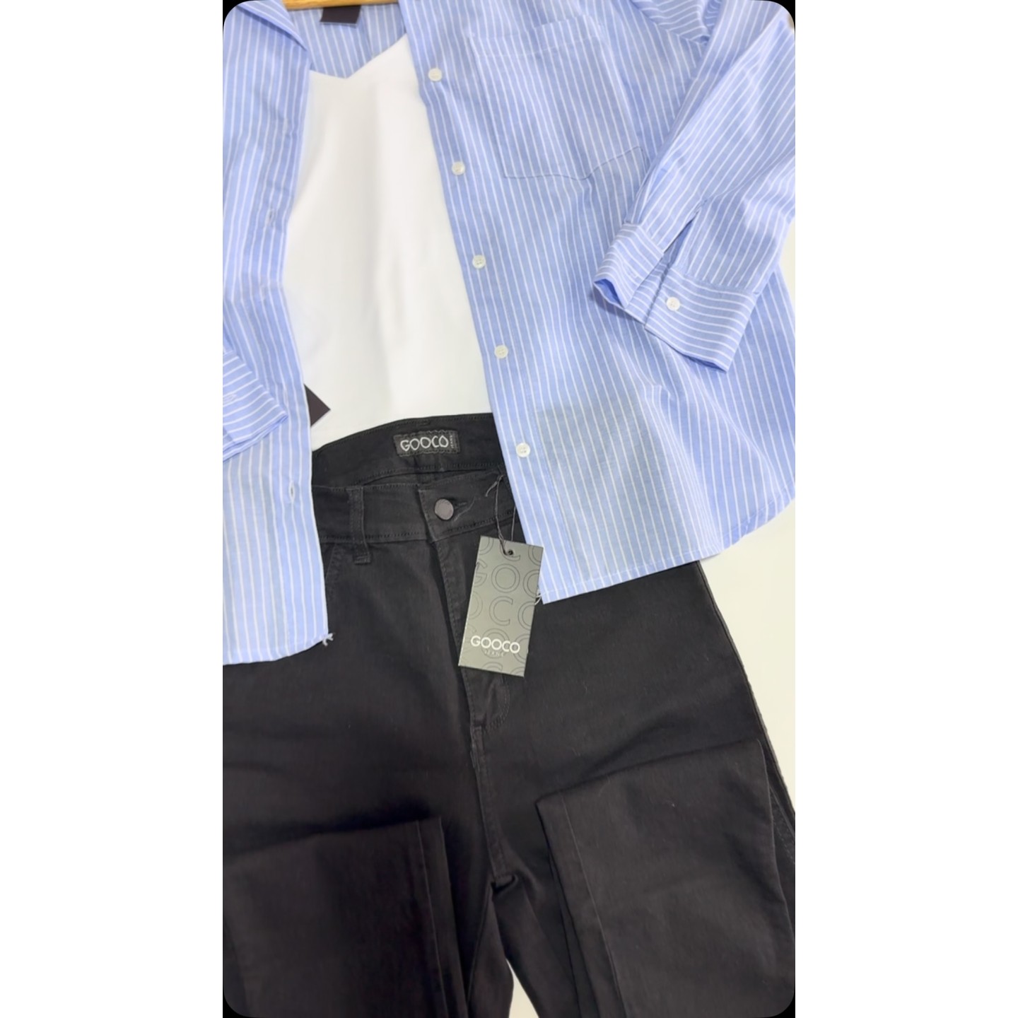 Combo jean Gocco + camisa + básica