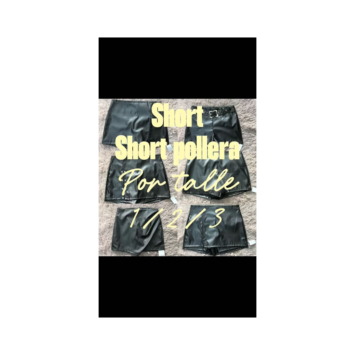 Shorts y shorts pollera engomados