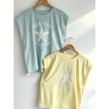 Remeras rayadas y estampadas