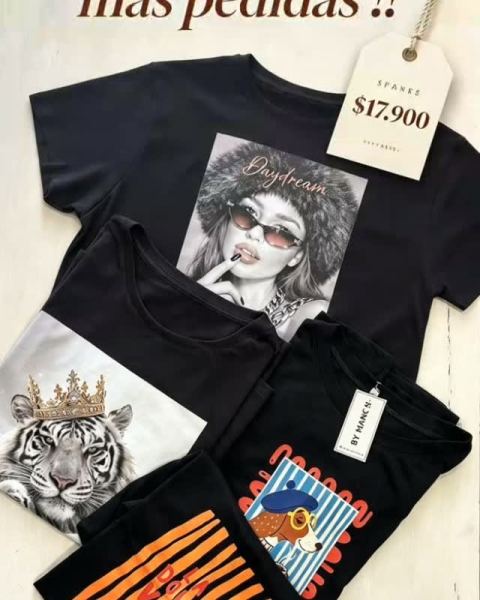 Remeras más pedidas