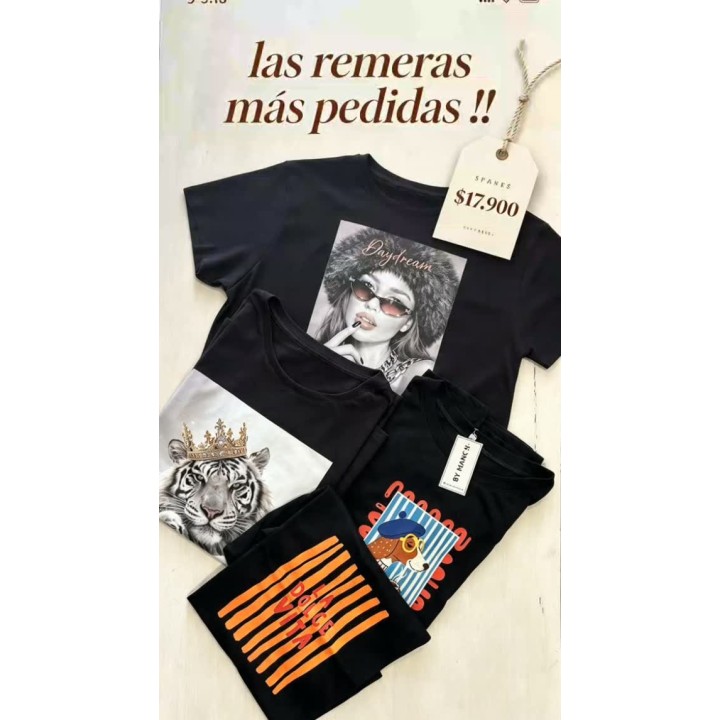 Remeras más pedidas