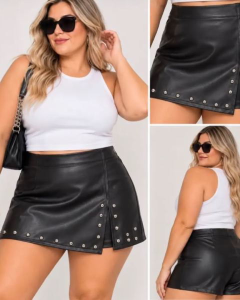 Short pollera engomado