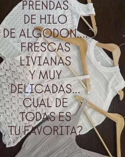 Remeras tejidas de hilo
