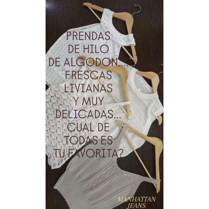 Remeras tejidas de hilo