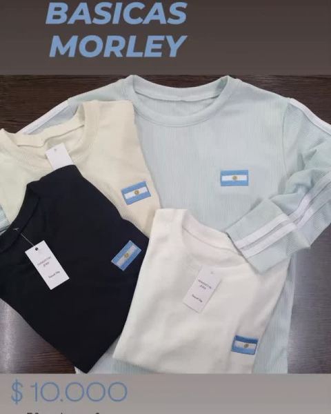 Remera de morley con bandera argentina