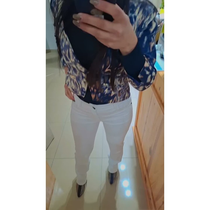 Jean y pantalón blanco recto