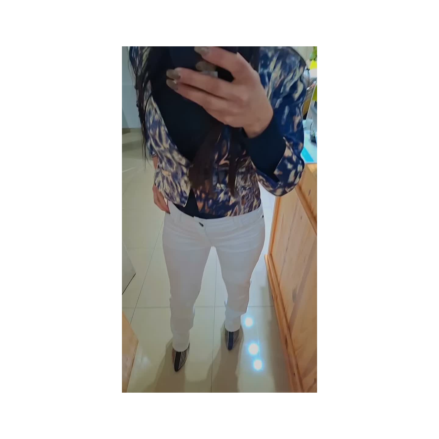 Jean y pantalón blanco recto