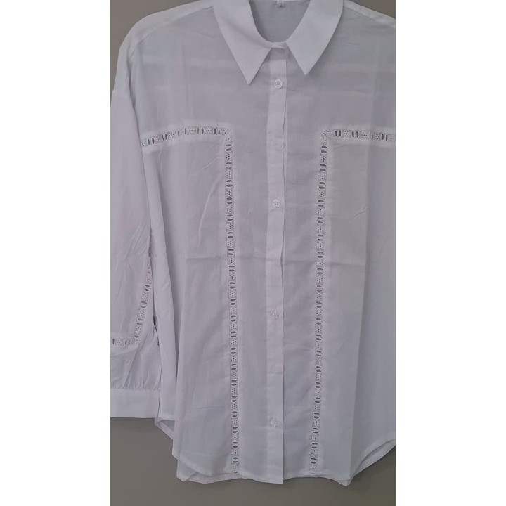 Camisa blanca de algodón