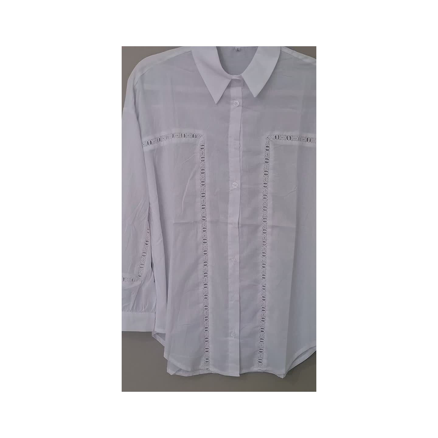 Camisa blanca de algodón