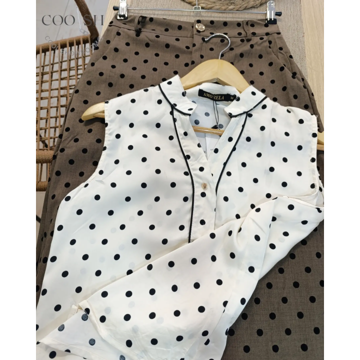 Camisas de lunares, rayas y broderie