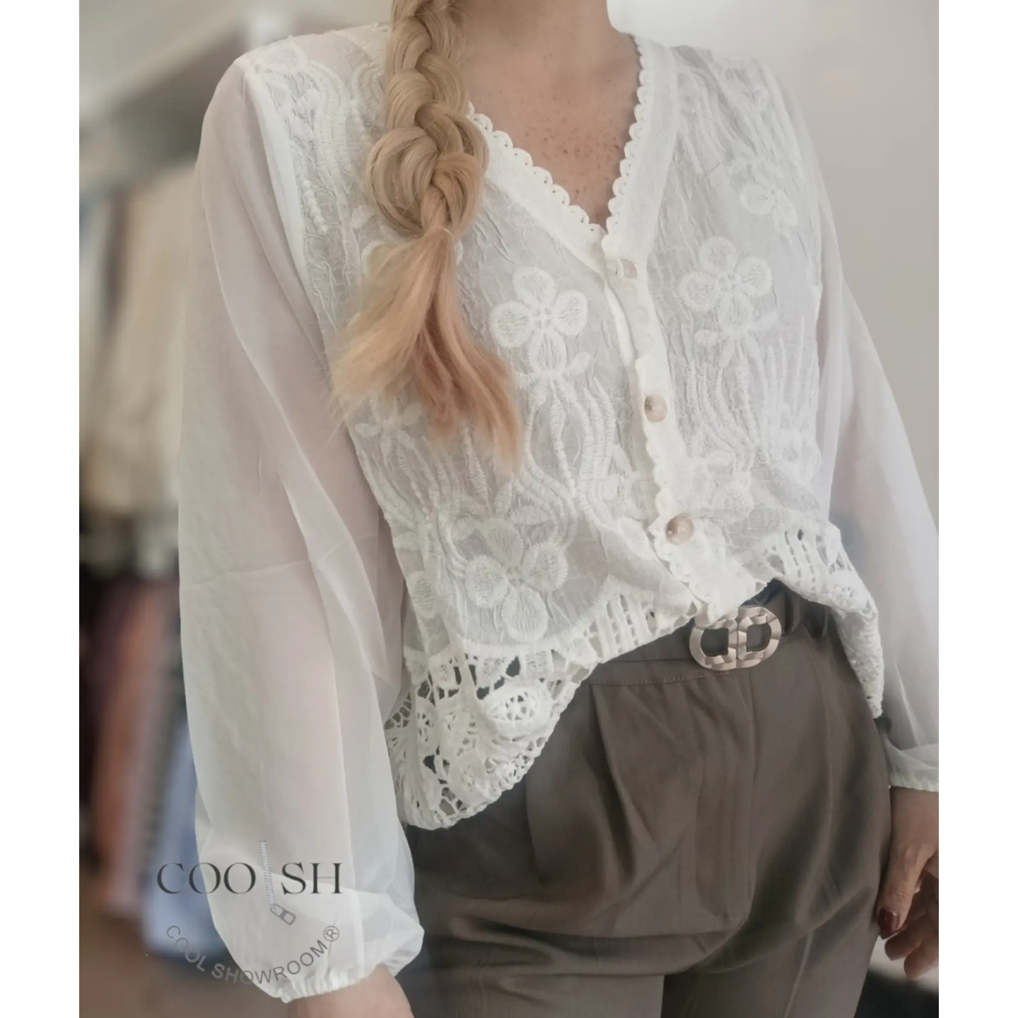 Camisas de lunares, rayas y broderie
