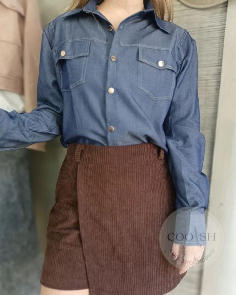 Camisa de jean y pollera