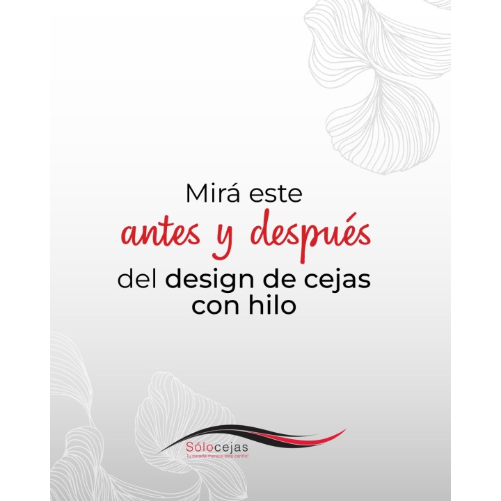 Diseño de cejas con hilo