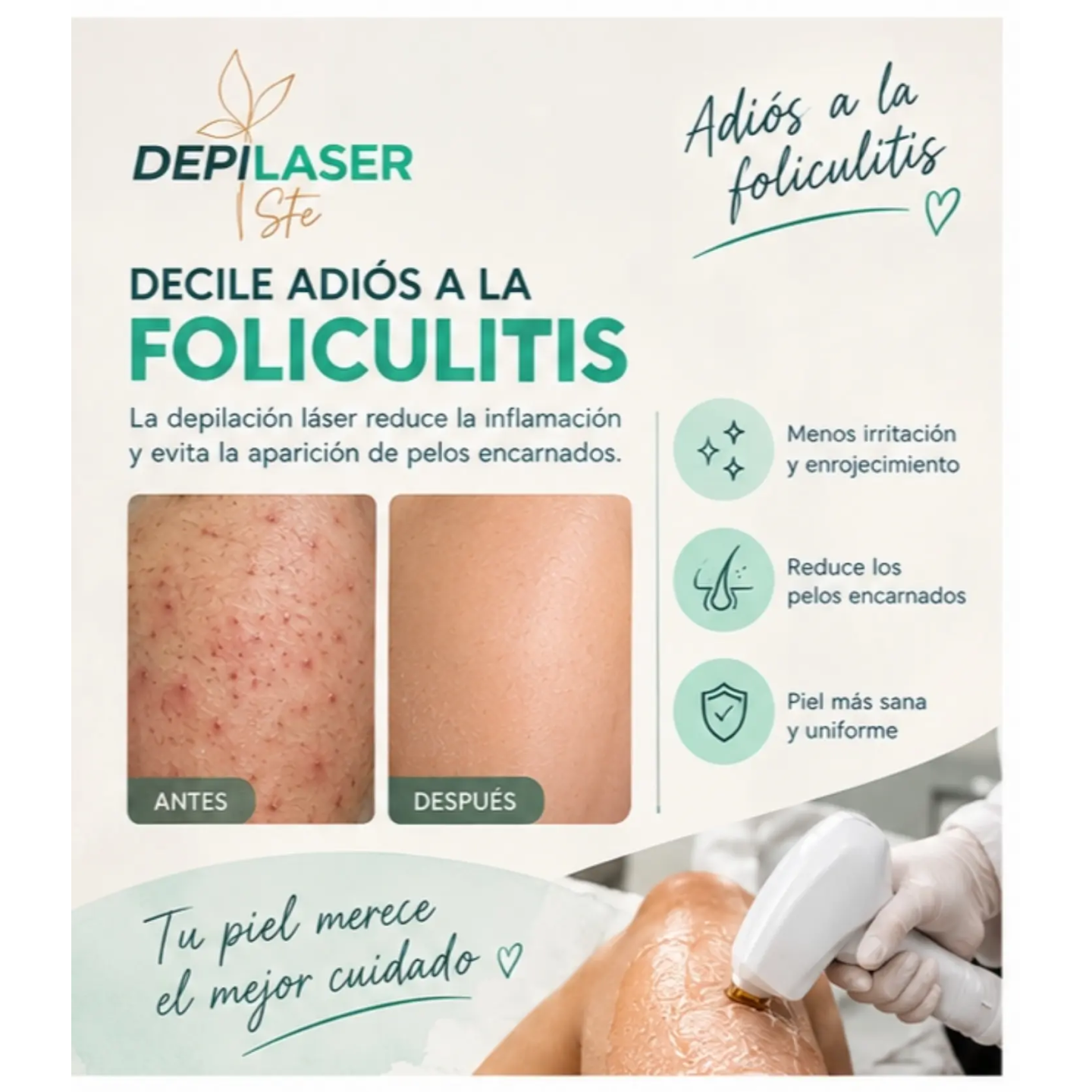 Tratamiento láser para la foliculitis