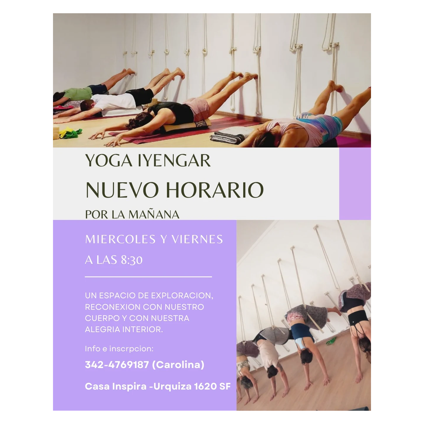 Yoga Iyengar por la mañana