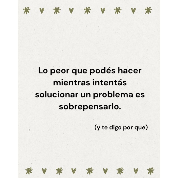 Terapia para ansiedad y sobrepensamiento