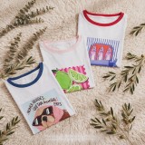 Remeras de encaje y estampadas