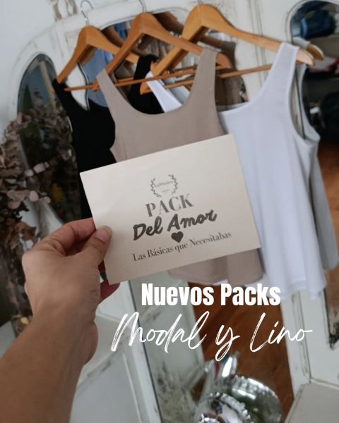 Packs de musculosas de modal y lino