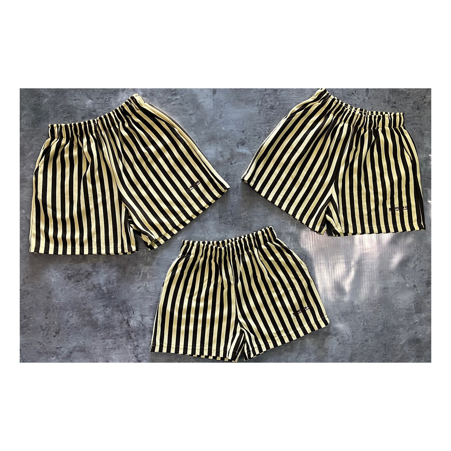 Shorts rústicos y rayados