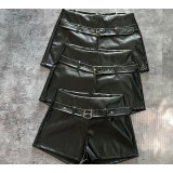 Shorts de cuero