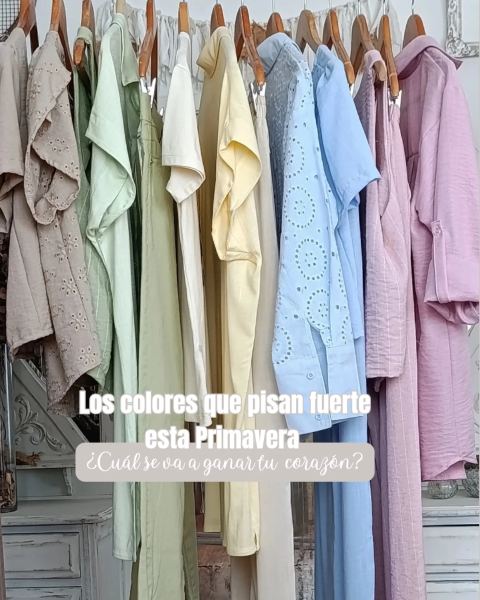 Prendas en colores pastel